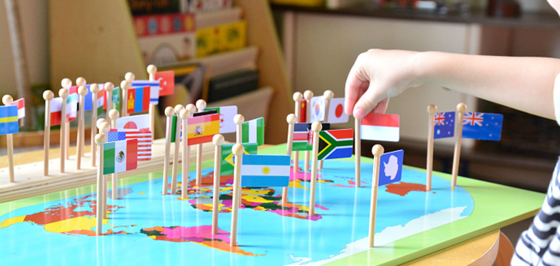 Montessori world flags activity